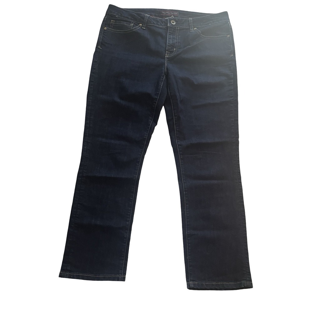 Tommy Hilfiger Women's Size 8 Crop Dark Wash Jeans Capri Denim Pockets